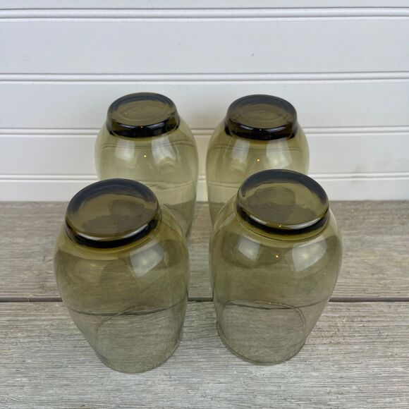 Vintage Libbey Glass Tempo Brown Flat Tumbler | 14oz Glass | Set of 4 - Picture 9 of 9